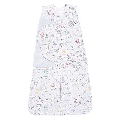 HALO 100% Cotton Sleepsack Swaddle, 3-Way Adjustable Wearable Blanket, TOG 1.5, Harry Potter Enchanted, Newborn, 0-3 Months - Newborn (Pack of 1)