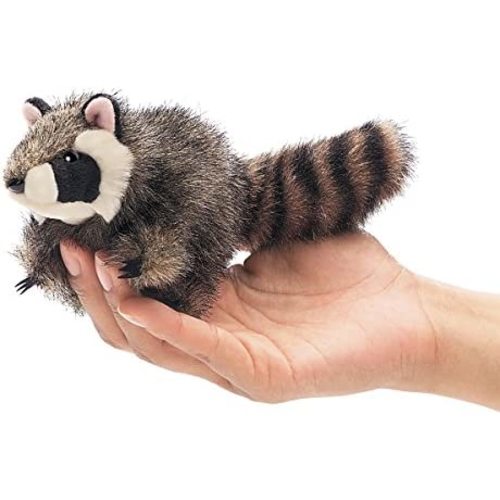 Folkmanis Mini Raccoon Finger Puppet, Gray, 1 EA