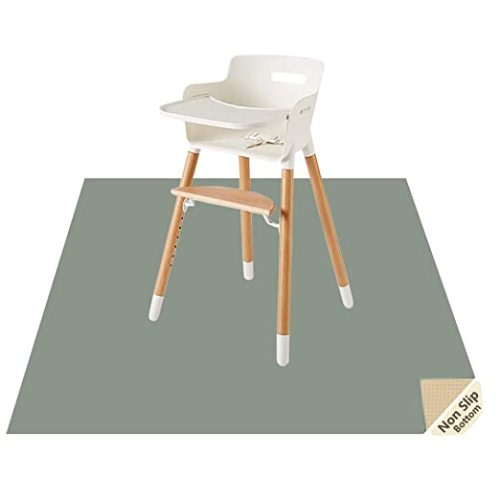 Splat Mat for Under High Chair/Arts/Crafts by CLCROBD, 51" Baby Anti-Slip Food Splash and Spill Mat for Eating Mess, Waterproof Floor Protector and Table Cloth (Gray) - Grey