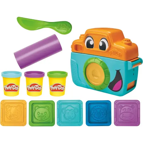 Play-Doh Photo Fun Starter Set, Kids Camera Toy for Pretend Play, Arts & Crafts for Girls & Boys 2+ with 7 Accessories & Playmat