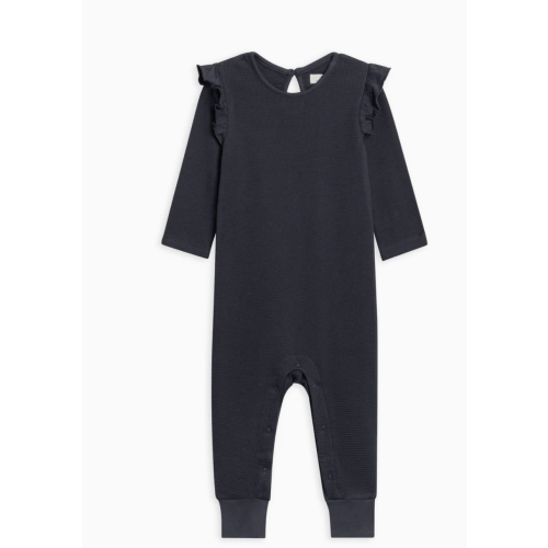 Mila Waffle Knit Flutter Sleeve Romper