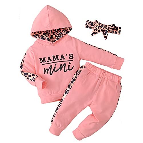 Newborn Baby Girl Clothes Outfits Infant Hoodie Sweatshirt Pants Headband Toddler Girl Clothing Set