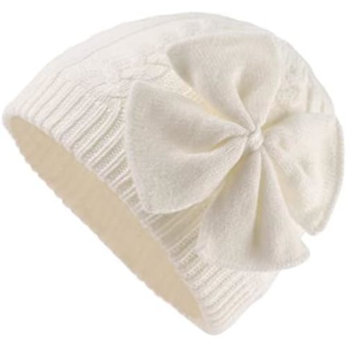 Baby Girl Winter Hat Cute Bow Baby Beanie Warm Knitted Hats for Infant Toddler Girls