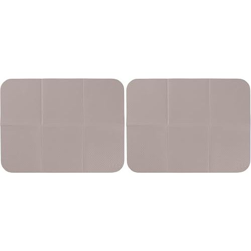 Ubbi On-The-Go Diaper Changing Baby Mat, Soft and Comfortable Diaper Bag Accessory Must Have for Newborns, Easy to Clean, Portable Folding Pad, Baby Traveling Accessories, Taupe (Pack of 2)
