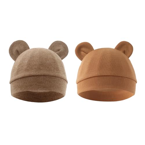 Jastore Newborn Baby Hat Bear Ears Infant Caps Baby Boy Girl Toddler Hats Infant Beanie Caps for 0-3 Months