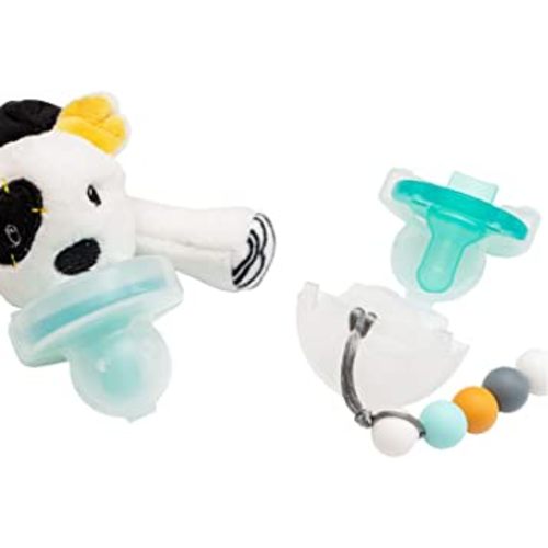 Keepsie Pacifier Holder – Protective Cover for Pacifiers & Clips | Made in USA | BPA-Free | Fits Most Brands | Travel Case for Diaper Bag & Home | White 2 Pack