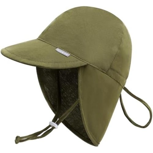 Duoyeree UPF 50+ Baby Sun Hat with Ear and Neck Protection - Toddler Beach Hat for Boys & Girls - Ideal for Summer Fun