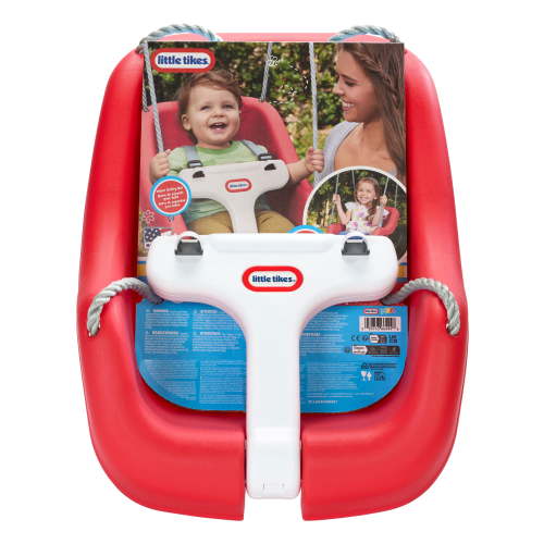 Little Tikes 2-in-1 Snug 'n Secure T Bar Swing- Red, Baby and Toddlers Ages 9 Months - 4 Years