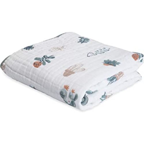 Little Unicorn – Prickle Pots Cotton Muslin Quilt Blanket | 100% Cotton | Super Soft | Babies and Toddlers | Large 47” x 47” | Machine Washable…