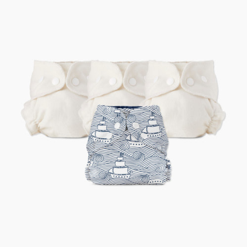 Esembly Blowout Proof Cloth Diaper Bundle - High Seas, Size 1 (7-17lbs)