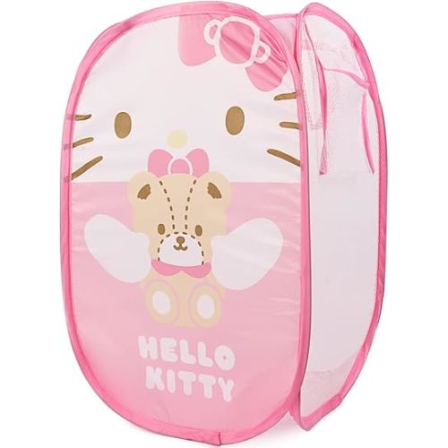 TheAvengers Hello Kitty Pop Up Hamper with Durable Carry Handles, 21 inch H x 13.5 inch W X 13.5 inch L