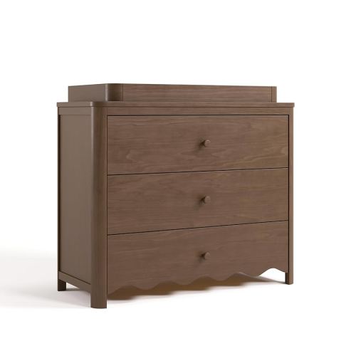 Storkcraft Casablanca 3 Drawer Chest with Removable Changing Topper (Hazelnut) – GREENGUARD Gold Certified Wood Dresser for Baby & Kids, Interlocking Drawer System for Safety