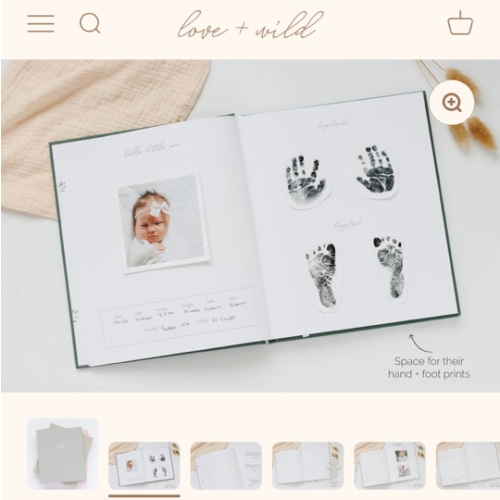 Linen Baby Book