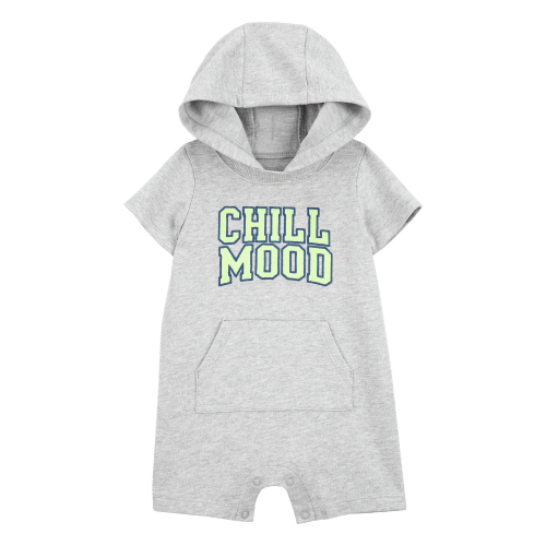Baby "Chill Mood" Hooded Romper -Grey - Carter's | Carter's