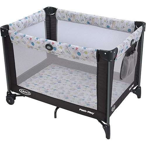 Graco Pack and Play Portable Playard, Push Button Compact Fold, Carnival