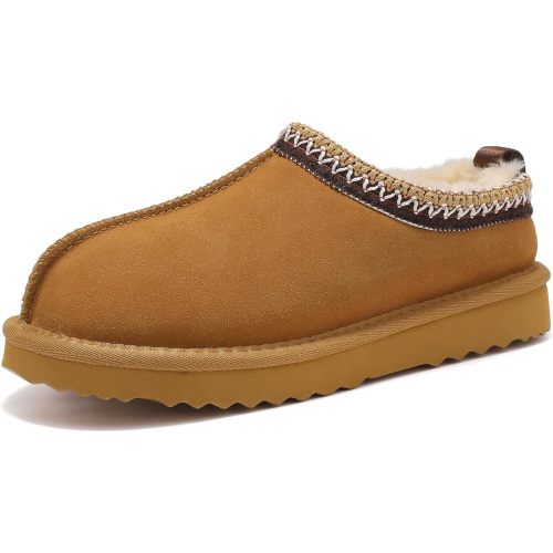 Women's Slippers Platform Mini Boots Faux Fur Warm Winter Mules Cozy Warm House Shoes Indoor and Outdoor