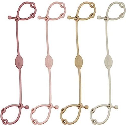 4Pcs of Toy Safety Straps, Myvikcar Adjustable Silicone Pacifier Holder for Baby Toddler Teether Sippy Cup