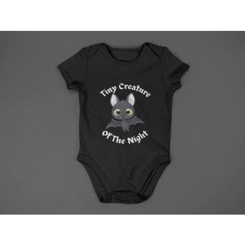 Tiny Creature of the Night Goth Baby Bat Baby Infant Baby Rib Bodysuit