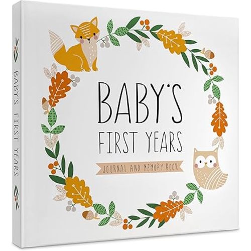 Keepsake Baby Memory Book for Baby Boy or Girl – Timeless Gender Neutral Baby Journal Scrapbook Photo Album for First 5 Years – Milestone Book to Record Every Event from Birth to Age 5