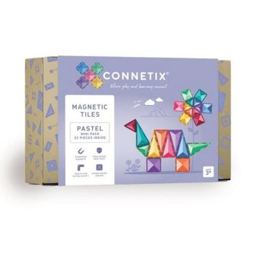 Connetix Pastel Magnetic Tiles Mini Pack 32pc Set