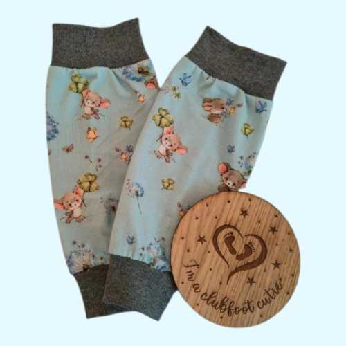 Clubfoot Talipes Animal cast cover leg warmers. ponseti, BnB, Casting covers, stretchy jersey baby leg warmers, casting phase