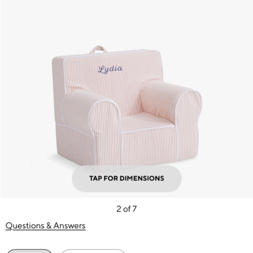 Anywhere Chair®, Blush Oxford Stripe