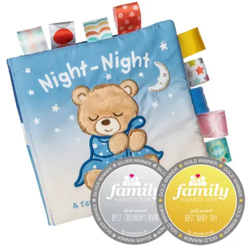 Taggies Starry Night Teddy Soft Book – 6x6" - Mary Meyer Stuffed Toys