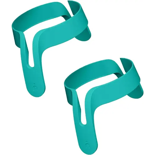 Nanobebe Flexy Bottle Handles, Easy-Grip Ergonomic Handles, Transitional Sippy Cup Handles 2-Pack, Teal