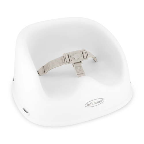 Infantino Simply Modern Booster Seat with 3-Point Safety Harness, Contoured Seat, and Easy-Clean Design for Babies and Toddlers