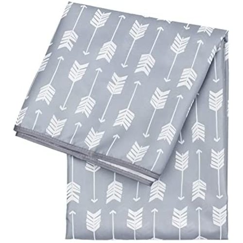Bumkins Splat Mat, Waterproof, Washable for Floor or Table, Under Highchairs, Art, Crafts, Playtime 42x42 – Gray Chevron