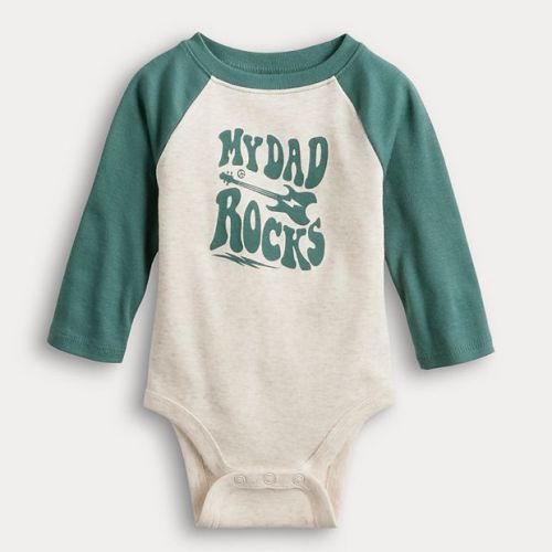 Baby Boy Jumping Beans® "My Dad Rocks" Raglan Graphic Bodysuit