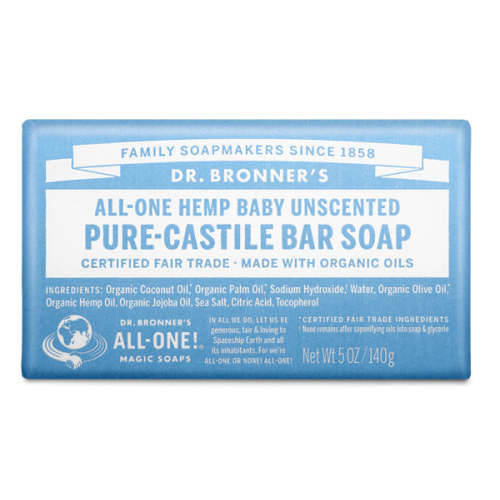 Unscented Pure-Castile Bar Soap with Organic Ingredients | Dr. Bronner's