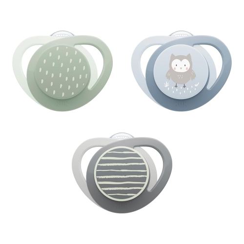 NUK Lot de 3 tétines orthodontiques phosphorescentes de 0 à 6 mois