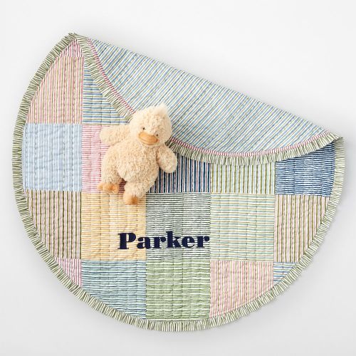 Block Print Quilted Play Mat