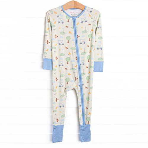Soar and Score Bamboo Zippy Pajama, Green, 3-6M – Stitchy Fish