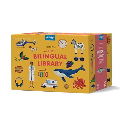 My First Bilingual Library: A Spanish-English Vocabulary Board Book Set of Colors, Numbers, Animals, ABCs, and More (Sí Sabo Kids)
