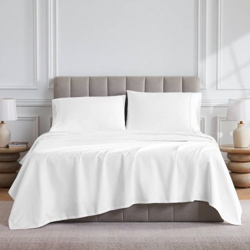 King 400 Thread Count Wrinkle Free Cotton Solid Sheet Set Gray - Purity Home