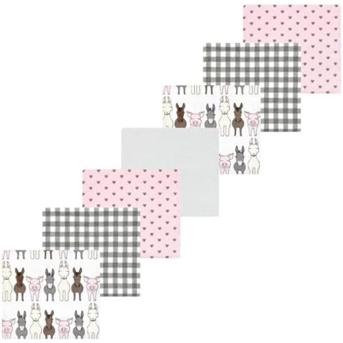 Luvable Friends Little Treasure Flannel Receiving Blankets 7pk