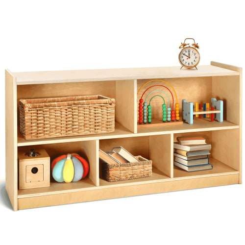 Sweet Time Kids' Wooden Storage Cabinet, Toy Organizer & Montessori Bookshelf
