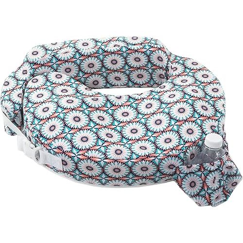 My Brest Friend Original Nursing Pillow Enhanced Ergonomics Essential Breastfeeding Pillow Support For Mom & Baby W/ Convenient Side Pocket, Double Straps & Slipcover, Coral