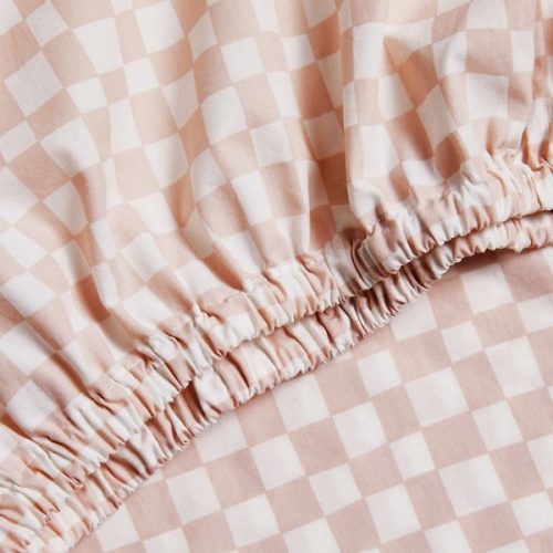 Venice Dusty Blush Organic Cotton Baby Crib Fitted Sheet by Leanne Ford