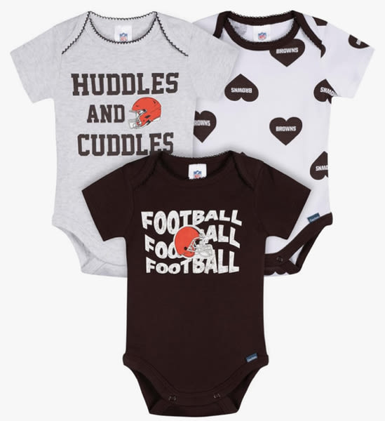 Gerber NFL Baby Girls 3-Pack Onesie Bodysuit