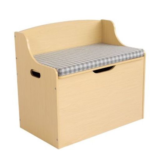 Humble Crew Kids' Jaime Hinged Toy Chest Natural Wood: MDF Frame, 24" H, 27" W, 16" D, 2+ Years, Decorative Bookshelf