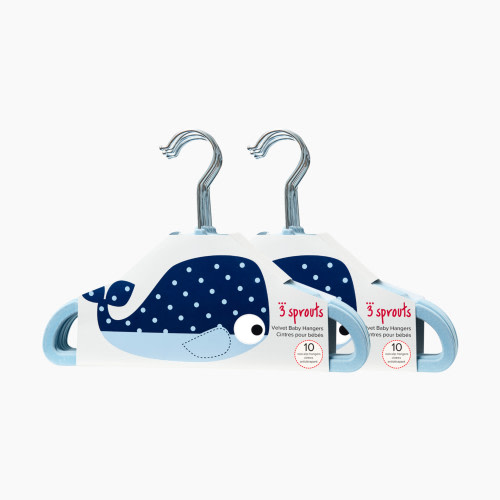 3 Sprouts Children's Hangers - Blue, 20 Pack