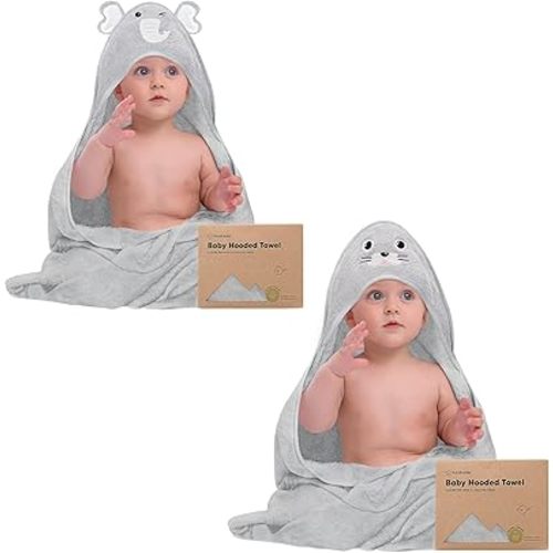 KeaBabies Baby Hooded Towel and Viscose from Bamboo Baby Towel Organic Towel - Infant Towels - Large Hooded Towel - Baby Bath Towel with Hood for Girls, Babies, Newborn Boys