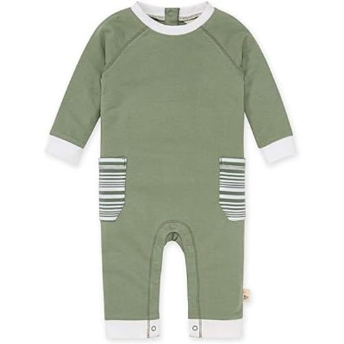 Burt's Bees Baby baby-boys Romper Jumpsuit, 100% Organic Cotton One-piece Short Sleeve Shortall, Long Sleeve Coverall