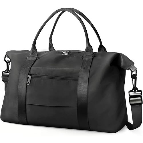 Travel Duffle Bag, Waterproof Weekender Bag Carry On Tote Bags for Women, Travel Essentials Sport Gym Bag for Men, Hospital Bag for Labor and Delivery, Overnight Bag Luggage Bag with Trolley Sleeve