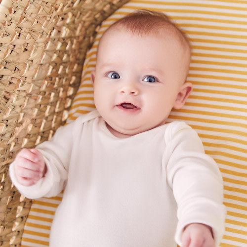 MORI Long Sleeve Bodysuit - White, Nb