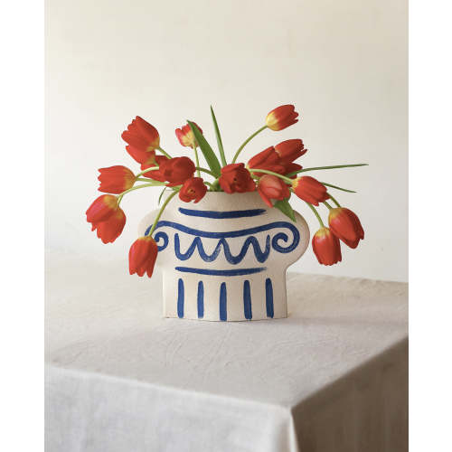 ‘Greek Column’ Ceramic Vase