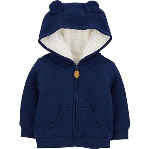 Simple Joys by Carter's Baby Hooded Sweater Jacket with Sherpa Lining